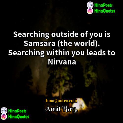 Amit Ray Quotes | Searching outside of you is Samsara (the